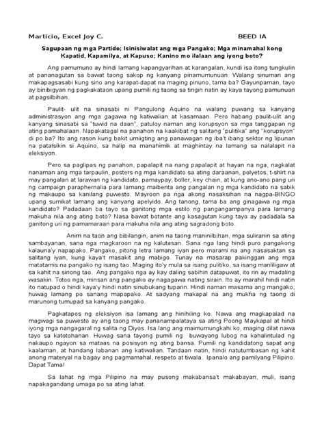 talumpati ng barangay kagawad|Talumpati ng barangay kagawad para sa eleksyon .